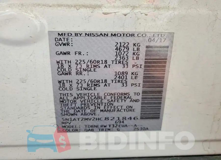 5N1AT2MV2HC821846 Photo# 13