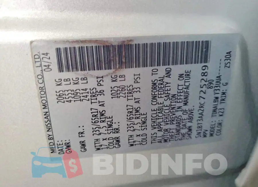 5N1BT3AA2RC725289 Photo# 13