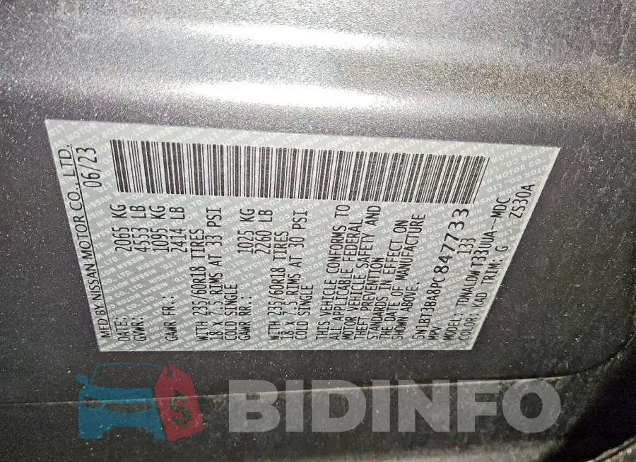 5N1BT3BA8PC847733 Photo# 13