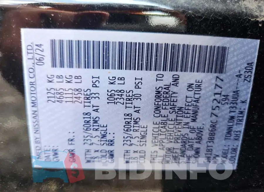 5N1BT3BB6RC752177 Photo# 14