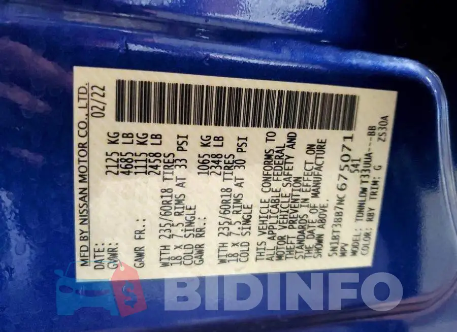 5N1BT3BB7NC675071 Photo# 13