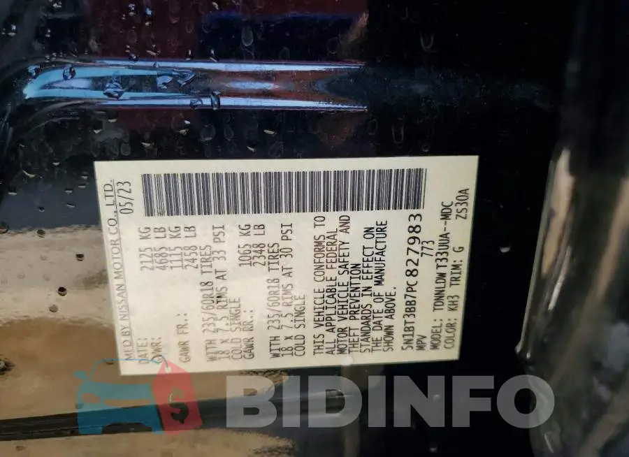 5N1BT3BB7PC827983 Photo# 12