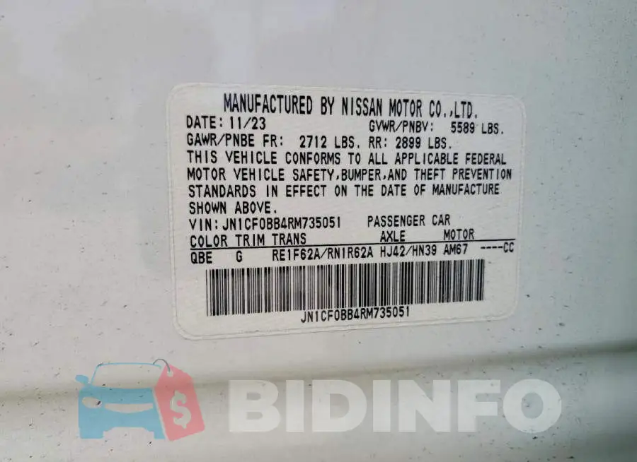 JN1CF0BB4RM735051 Photo# 13