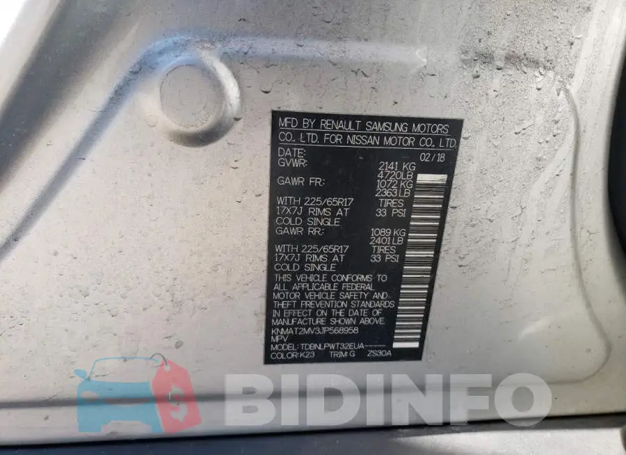 KNMAT2MV3JP568958 Photo# 13
