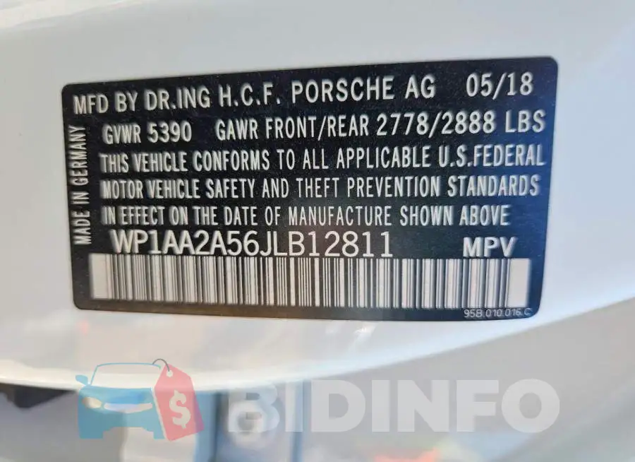 WP1AA2A56JLB12811 Photo# 13