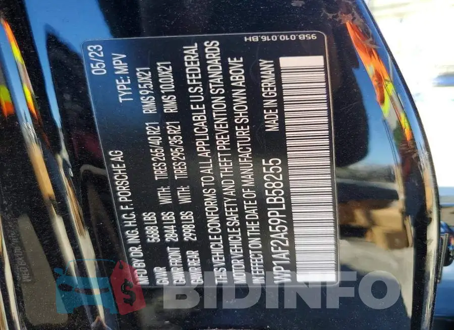 WP1AF2A59PLB58255 Photo# 13