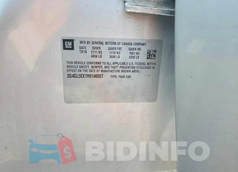2G4GL5EX7H9148667 Photo# 13