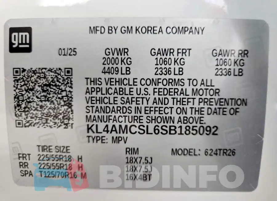 KL4AMCSL6SB185092 Photo# 13