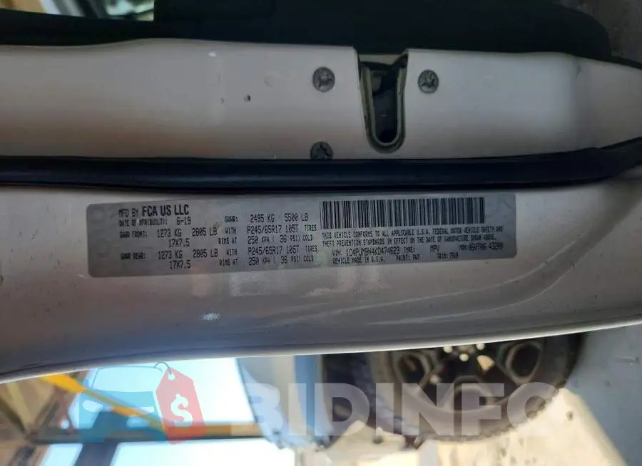 1C4PJMBN4KD474623 Photo# 12