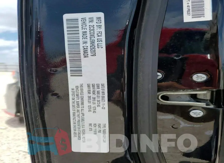 2C3CDXGJ9NH262079 Photo# 12