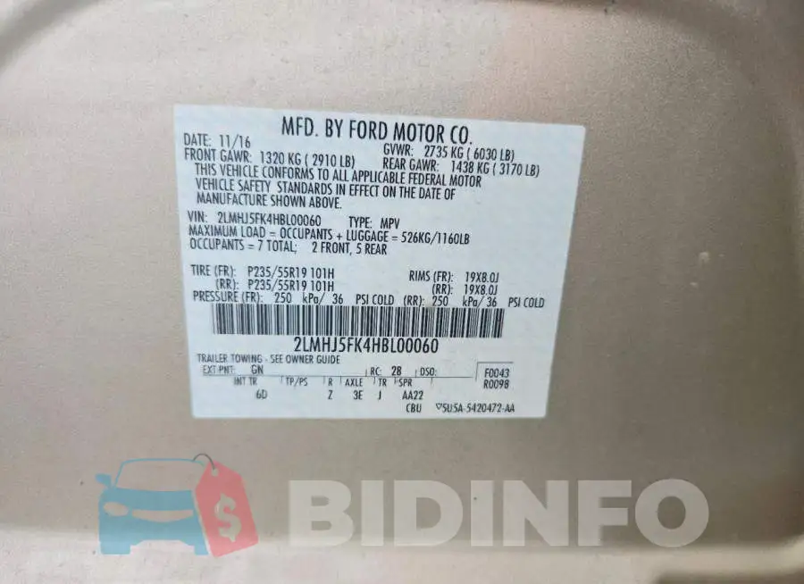 2LMHJ5FK4HBL00060 Photo# 13
