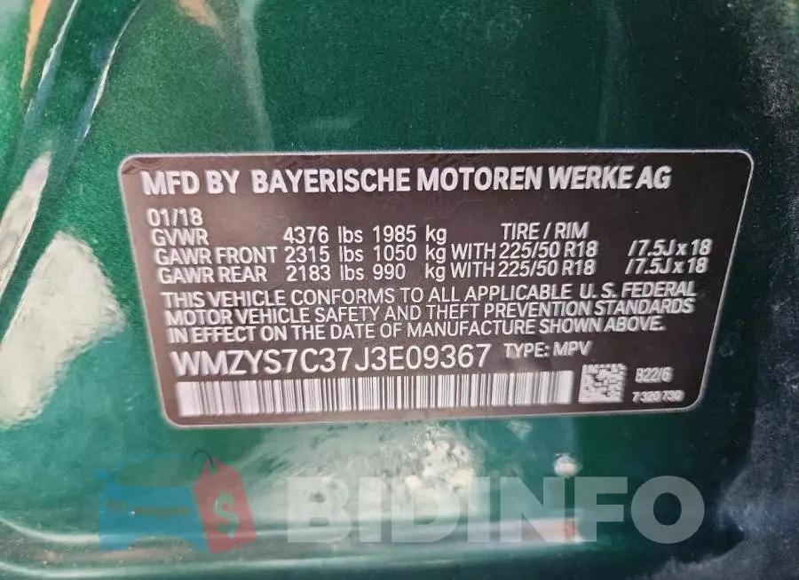 WMZYS7C37J3E09367 Photo# 12
