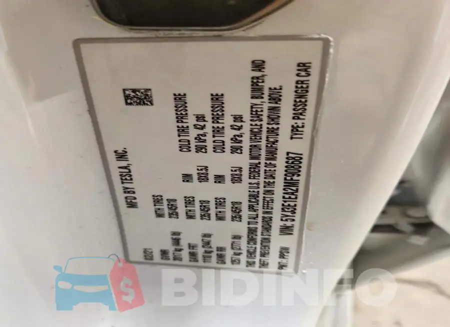 5YJ3E1EA2MF908687 Photo# 13