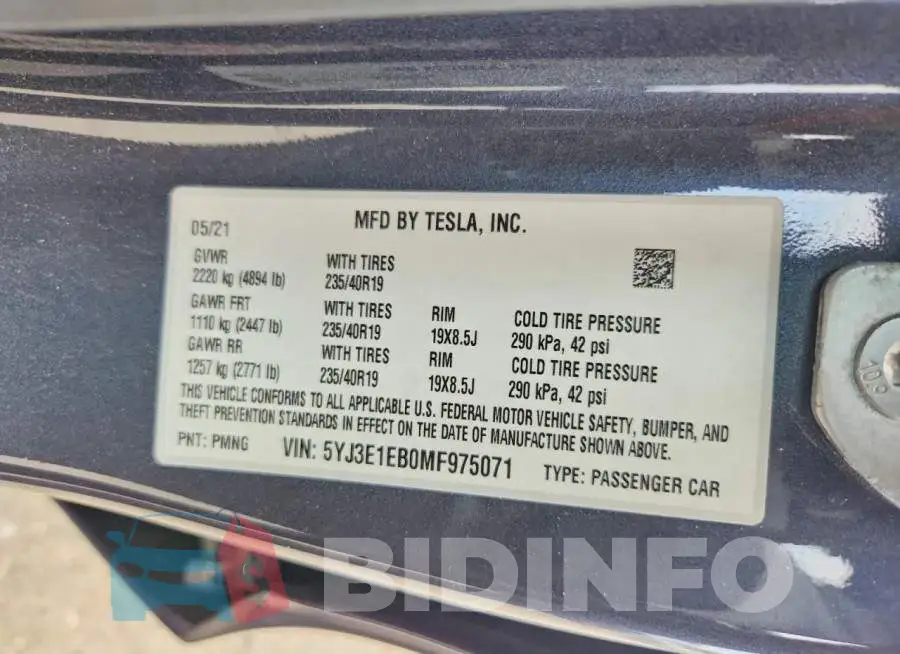 5YJ3E1EB0MF975071 Photo# 12