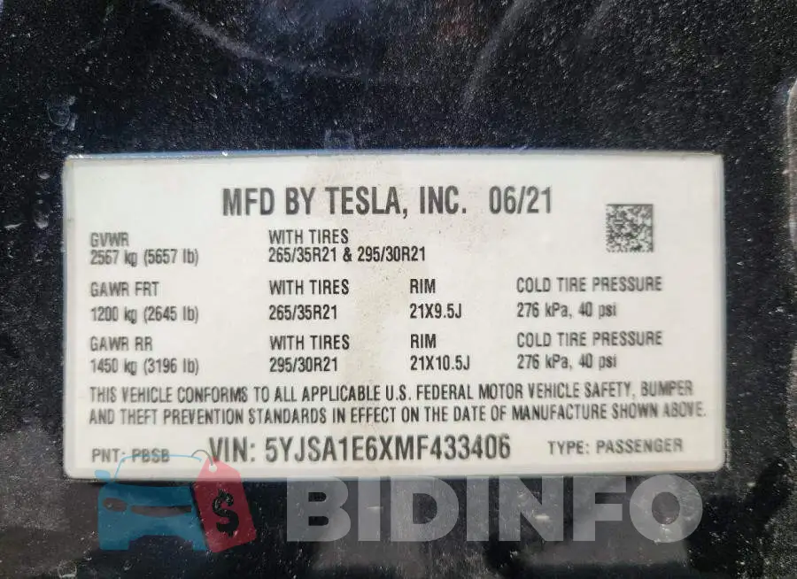 5YJSA1E6XMF433406 Photo# 13