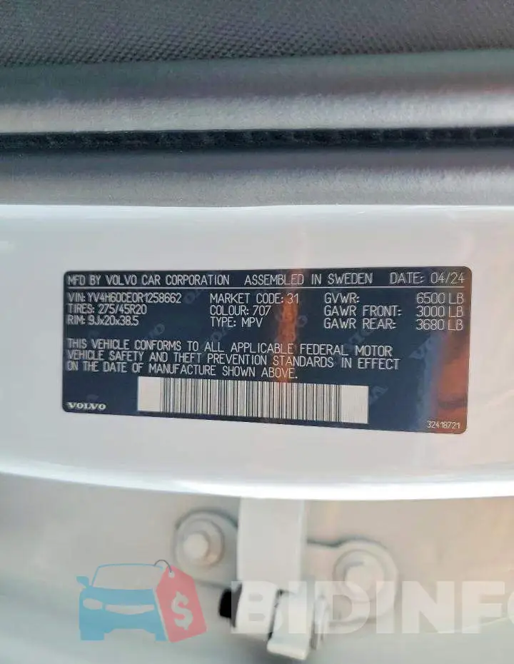 YV4H60CE0R1258662 Photo# 13