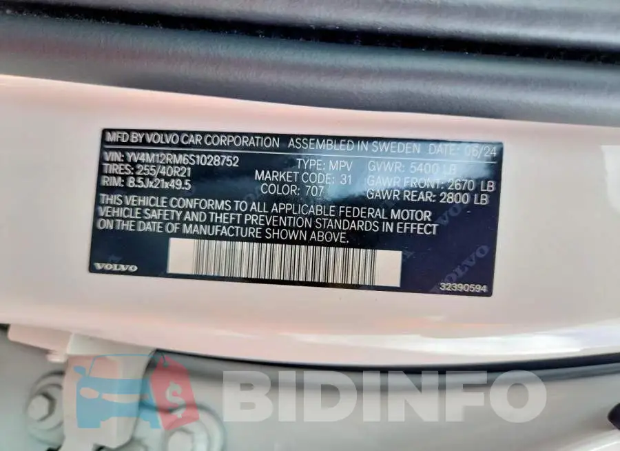 YV4M12RM6S1028752 Photo# 14