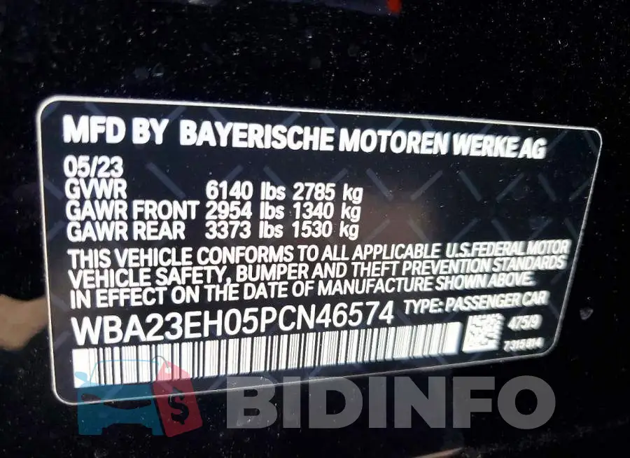 WBA23EH05PCN46574 Photo# 12