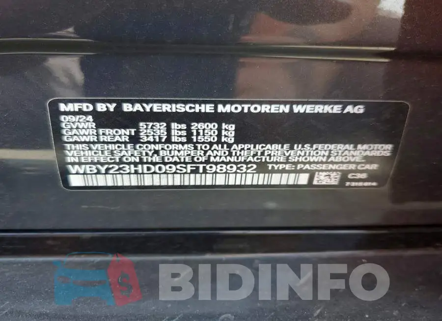 WBY23HD09SFT98932 Photo# 12
