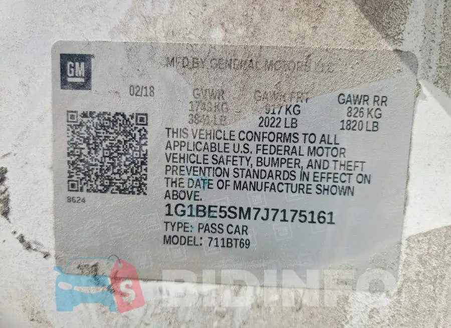 1G1BE5SM7J7175161 Photo# 12
