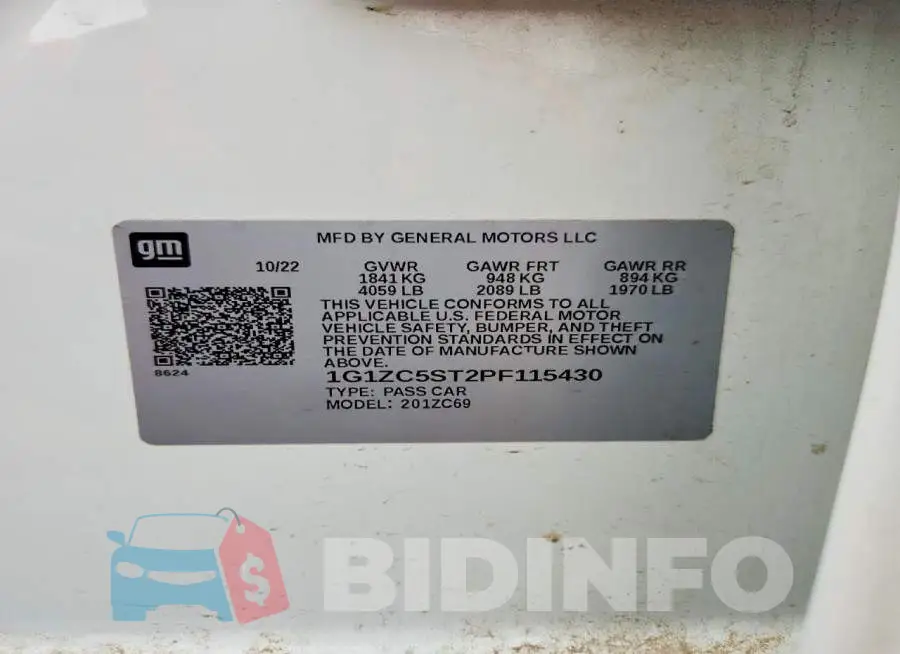1G1ZC5ST2PF115430 Photo# 12
