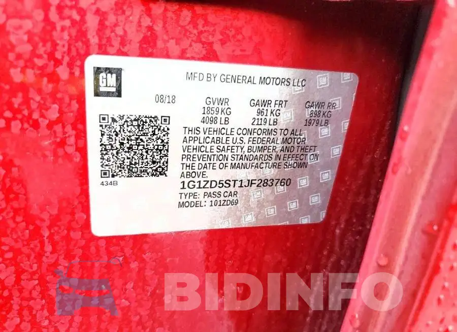 1G1ZD5ST1JF283760 Photo# 12