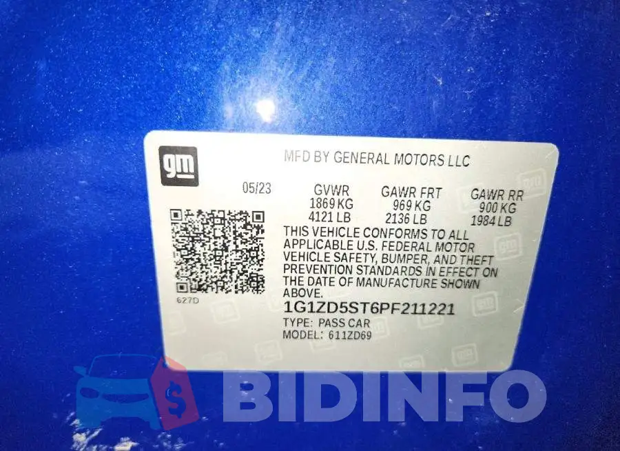 1G1ZD5ST6PF211221 Photo# 12