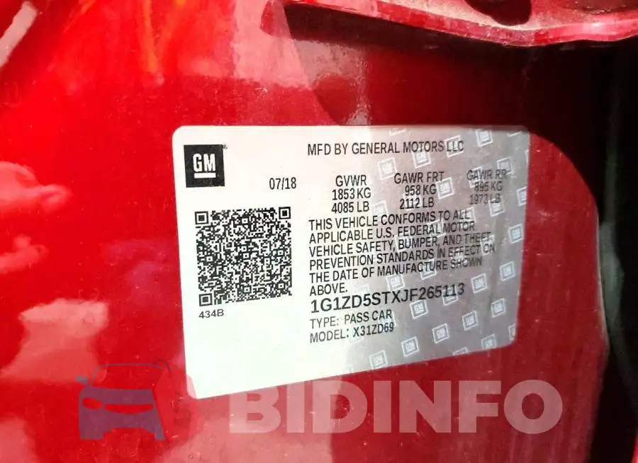 1G1ZD5STXJF265113 Photo# 12