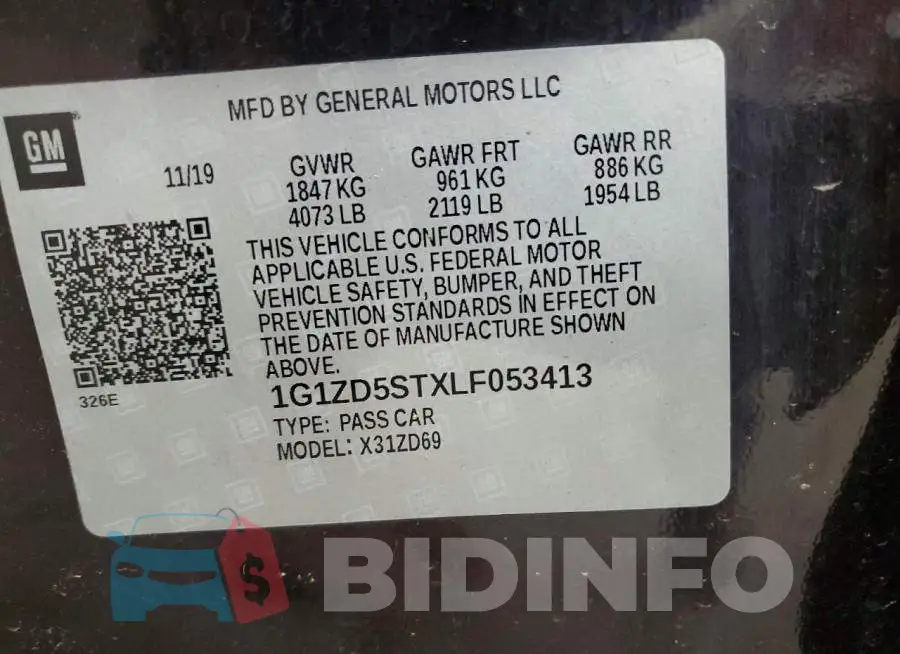 1G1ZD5STXLF053413 Photo# 12