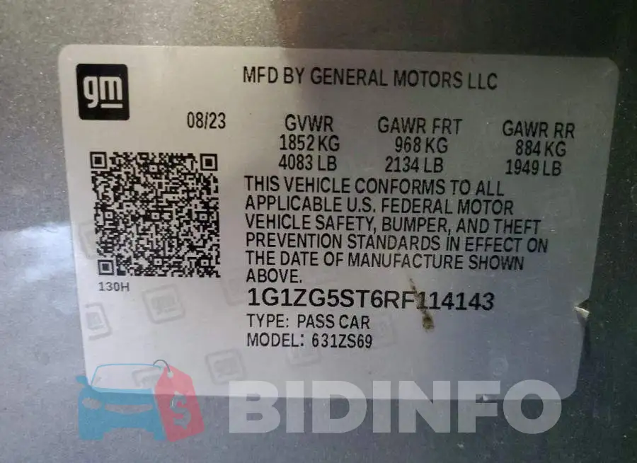 1G1ZG5ST6RF114143 Photo# 12