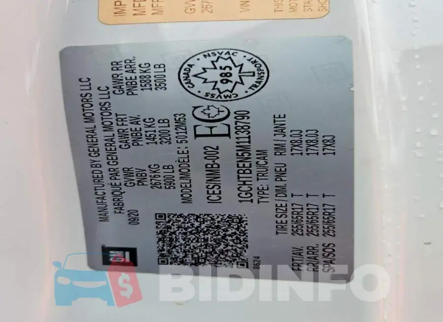 1GCHTBEN5M1138790 Photo# 12
