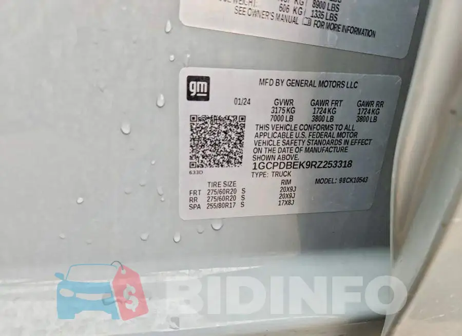 1GCPDBEK9RZ253318 Photo# 12