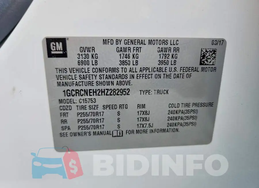 1GCRCNEH2HZ282952 Photo# 12