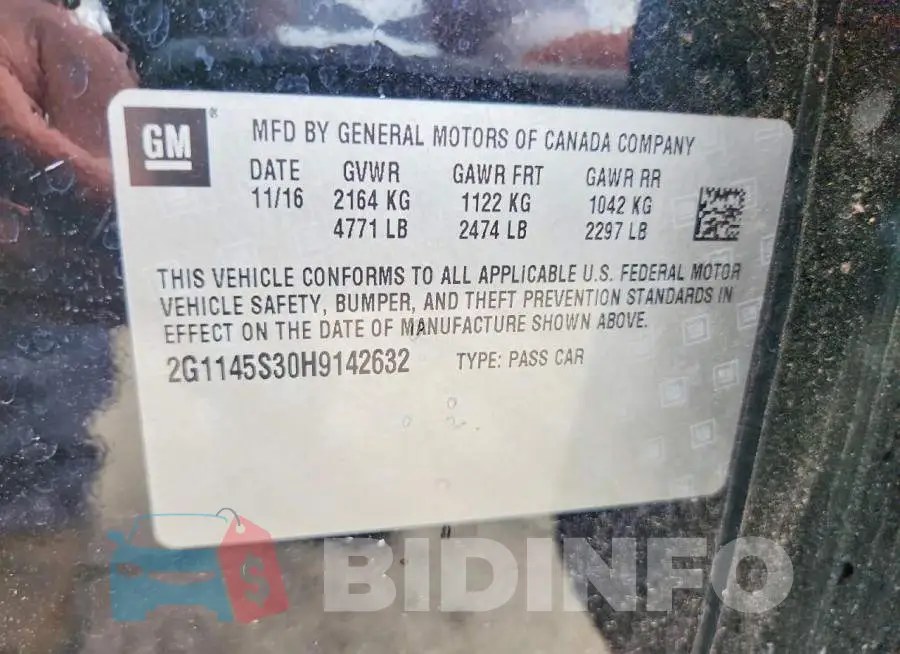 2G1145S30H9142632 Photo# 13