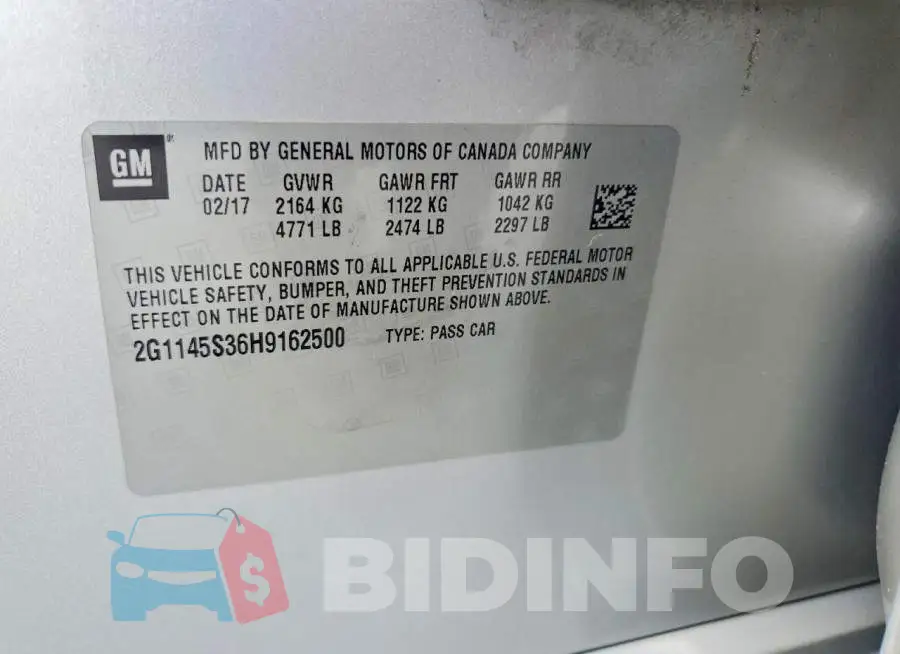 2G1145S36H9162500 Photo# 12