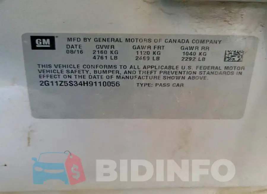 2G11Z5S34H9110056 Photo# 12