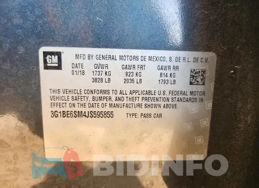 3G1BE6SM4JS595855 Photo# 13