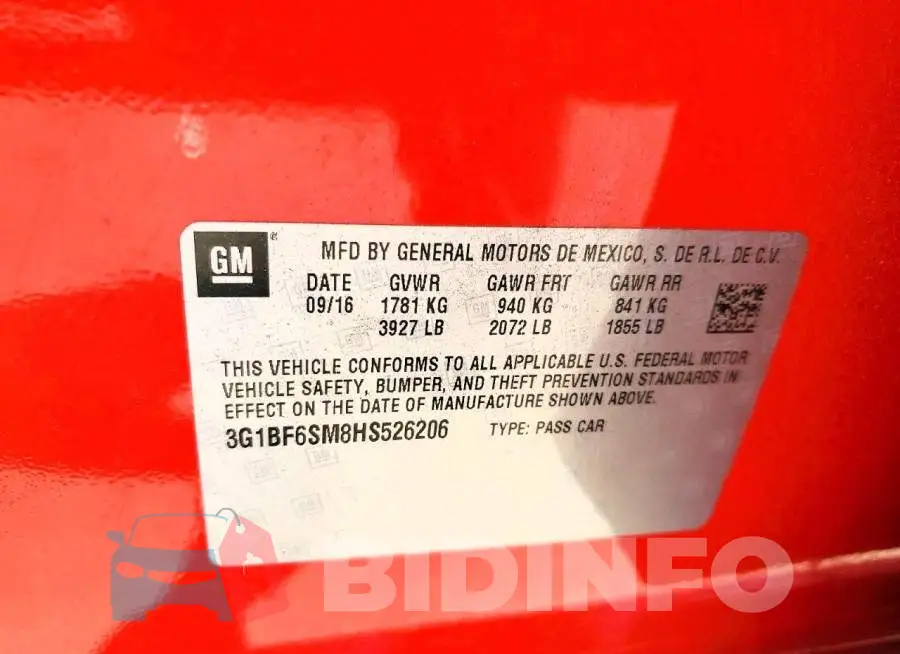 3G1BF6SM8HS526206 Photo# 12