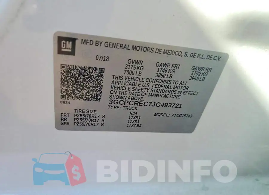 3GCPCREC7JG493721 Photo# 12