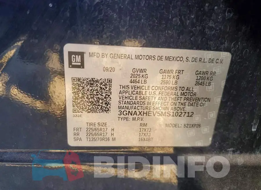 3GNAXHEV5MS102712 Photo# 12