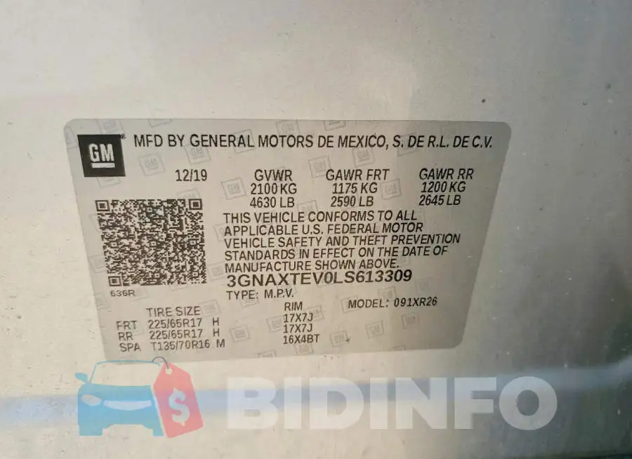 3GNAXTEV0LS613309 Photo# 14