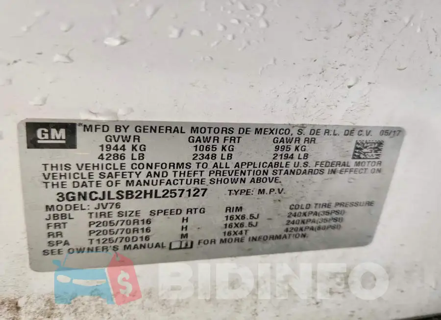3GNCJLSB2HL257127 Photo# 12