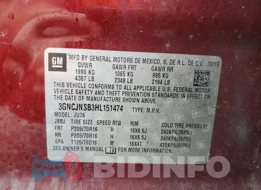 3GNCJNSB3HL151474 Photo# 12