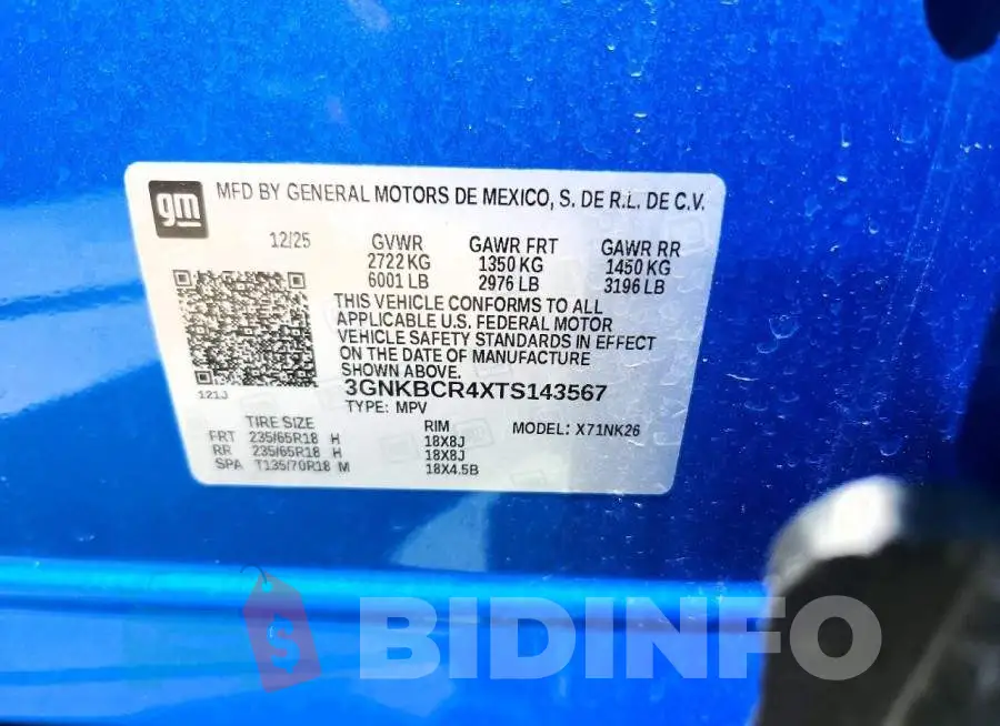 3GNKBCR4XTS143567 Photo# 12