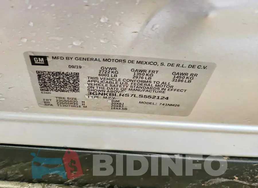3GNKBLRS7LS552124 Photo# 14