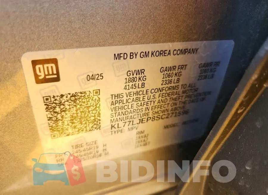 KL77LJEP8SC271596 Photo# 13