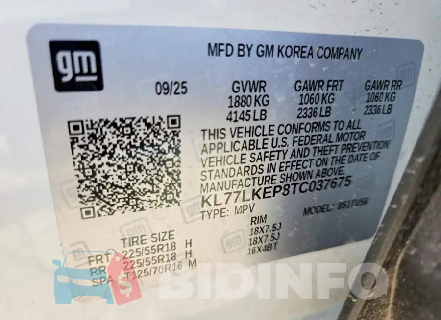 KL77LKEP8TC037675 Photo# 13