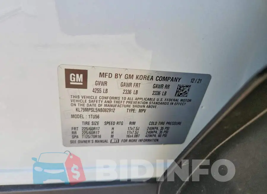 KL79MPSL5NB082912 Photo# 13