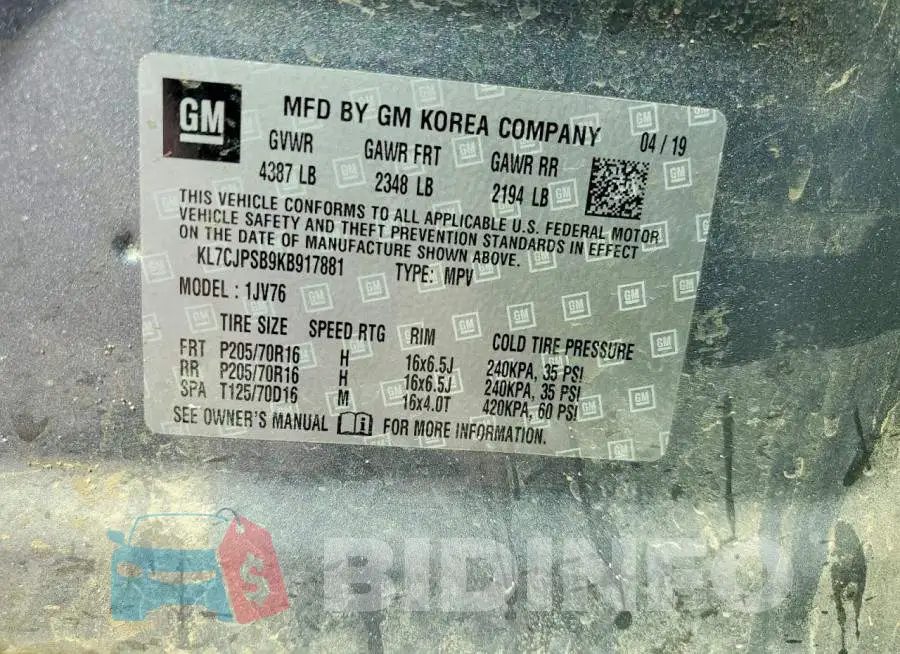 KL7CJPSB9KB917881 Photo# 14