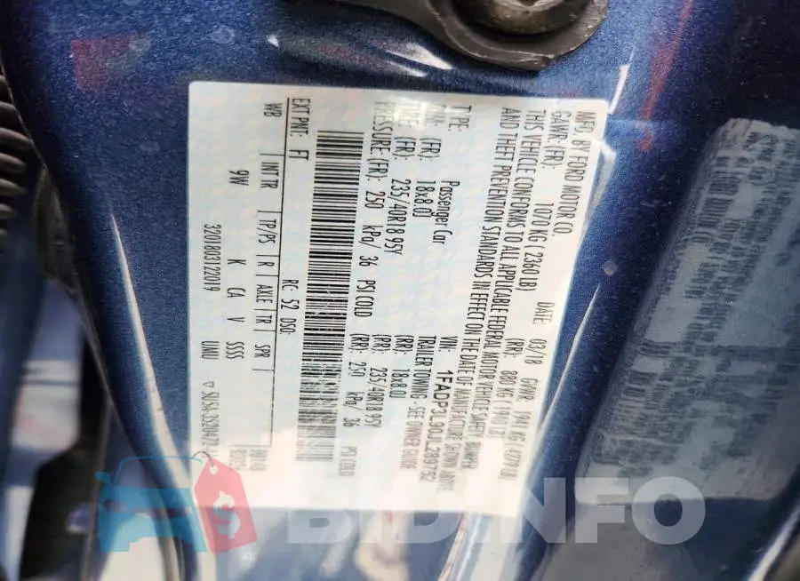 1FADP3L90JL289752 Photo# 13